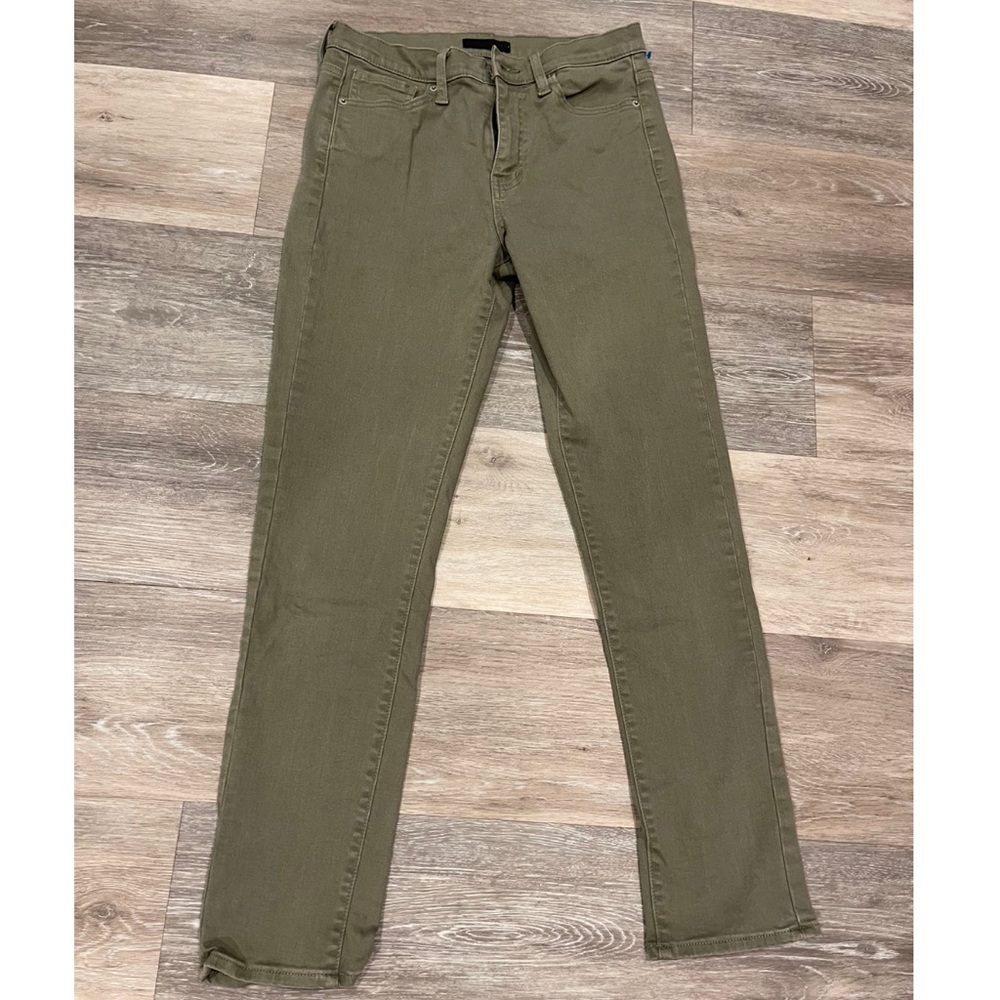 Women’s Uniqlo Jeans Olive Green Like New Pockets Button Zipper Waist